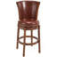1 tabouret de bar en cuir avec plateau pivotant à 360 degrés