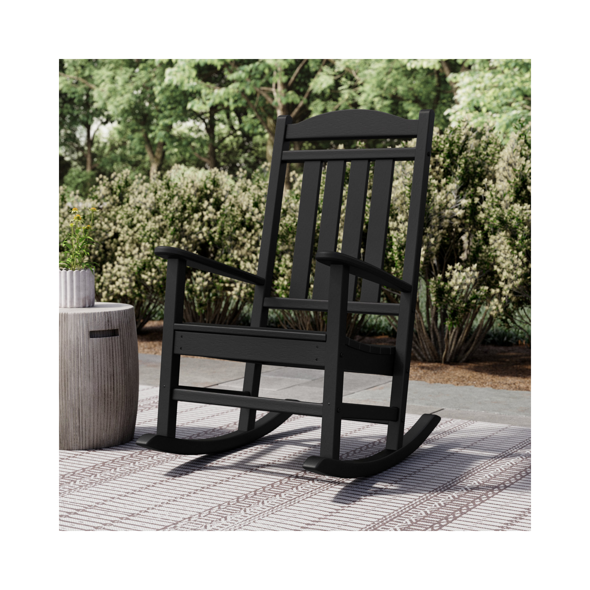 POLYWOOD Rocker Rocking Chair, Black