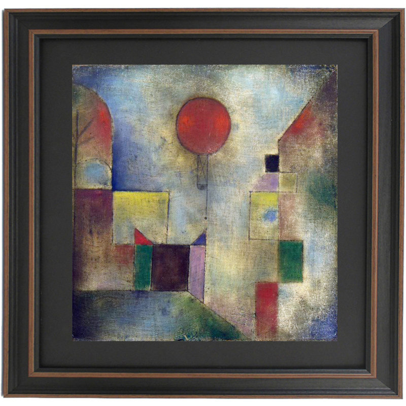 Ballon rouge par Paul Klee, H 36 po x l 36 po