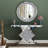 Amla 47" Mirrored Console Table With Round Mirror