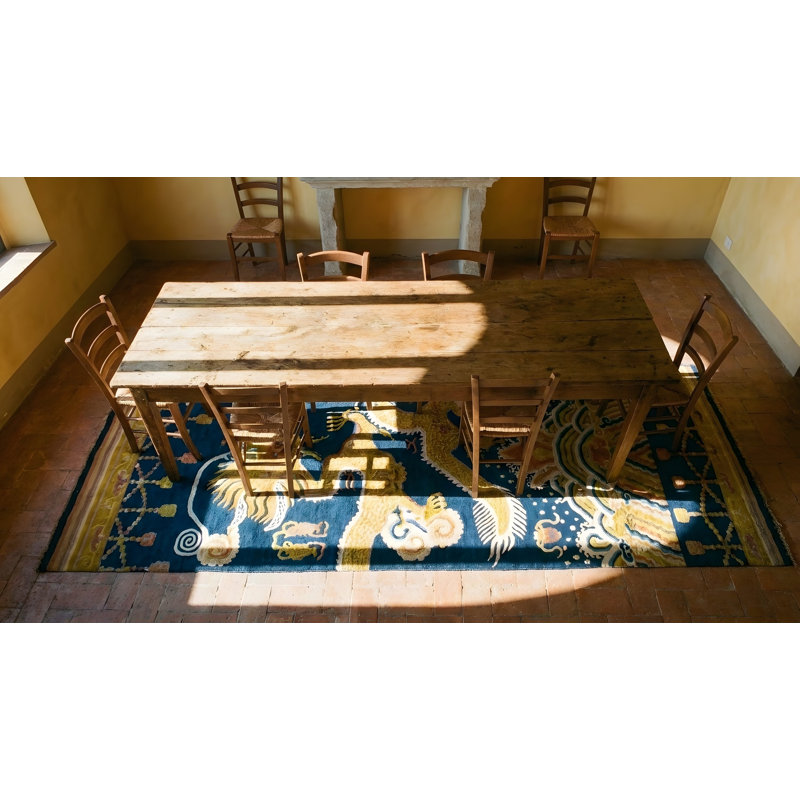 Antique Chinese - Pillar Carpet Knotted Rug