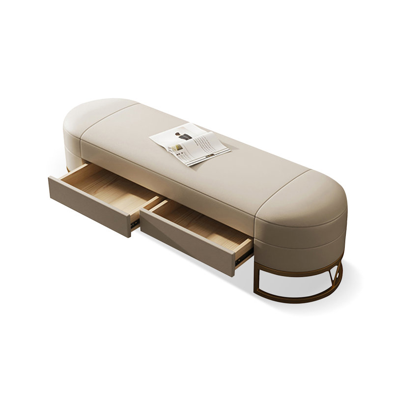 Banc avec revêtement, Beige
