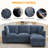 4 - Piece Upholstered Sectional, L-Shape Modular Couch-1313148467-1313148471