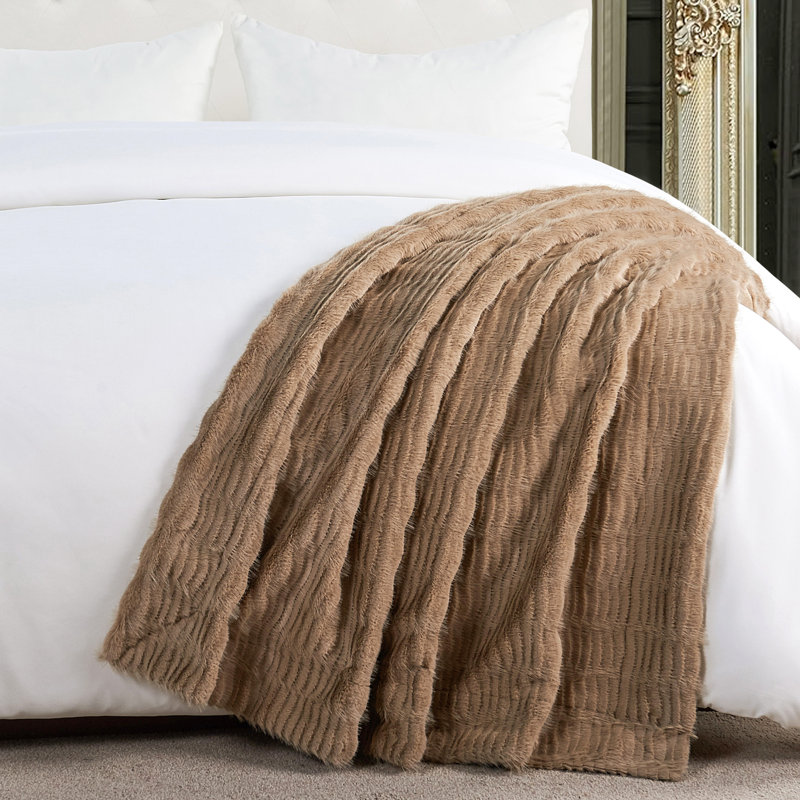 Throw Blanket, Light Taupe