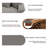 Milbrey Oversized Upholstered Light Gray Corduroy Chaise Lounge with Armrests & Throw Pillows-747771069-795383117-773294318
