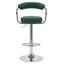 Zenith Swivel Upholstered and Faux Leather Adjustable Height Bar Stool-55606687