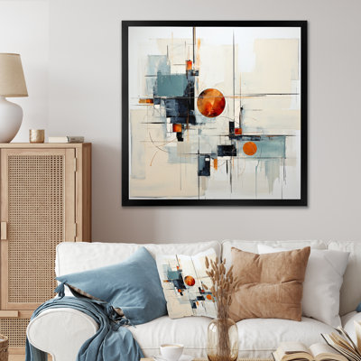 «Beige Minimalist Patchwork III», reproduction sur toile