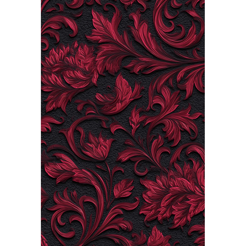 Papier peint damassé floral