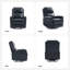 Fauteuil inclinable et pivotant en cuir véritable l 30,3 po Chikako-70690533