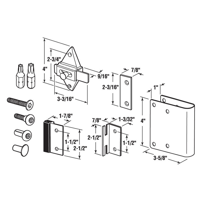 Trousse de réparation de 1 po Prime-Line «Qwik-Fix» Portes rondes à bord arrondi