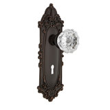 Victorian Plate with Decorative Keyhole and Crystal Door Knob