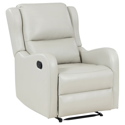 Ivory Upholstered English Arm Recliner Chair
