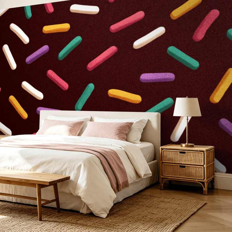 Papier peint adhésif pelez et collez Sprinkles auto-adhésif et amovible, 68.88" L x 96" W