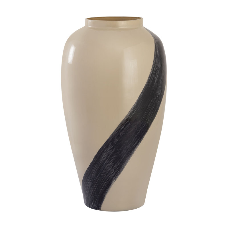Brushstroke Vase - Small Cream, 16.5" H x 10" W x 10" D