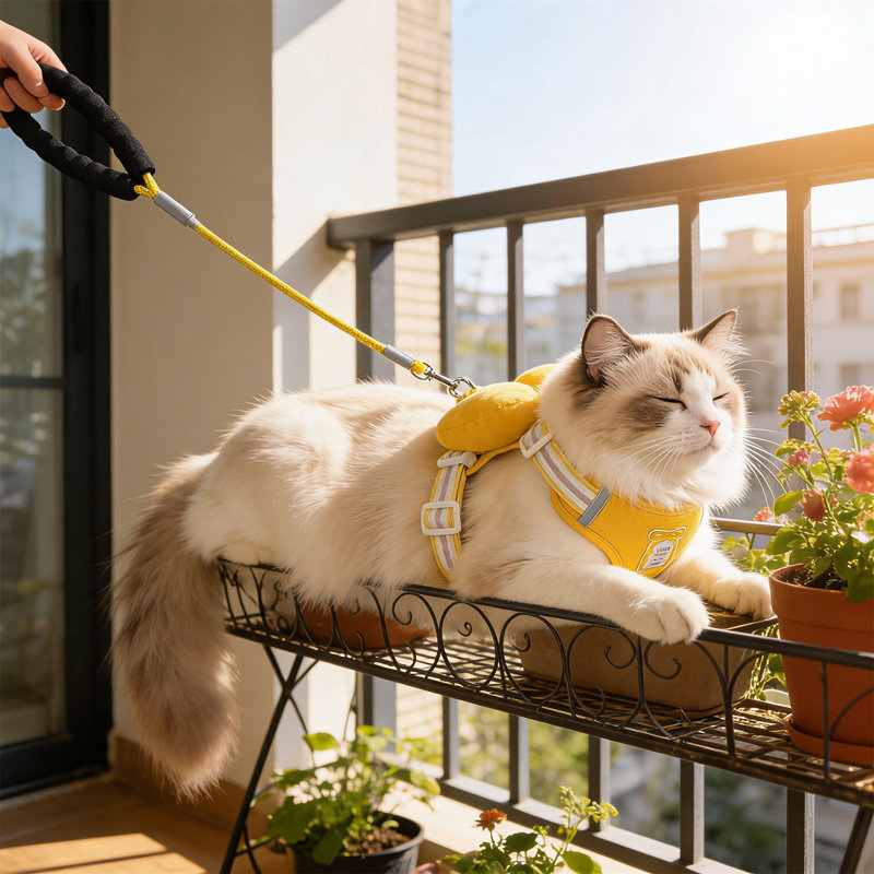 Gilet ajustable pour animal de compagnie, jaune, YEM