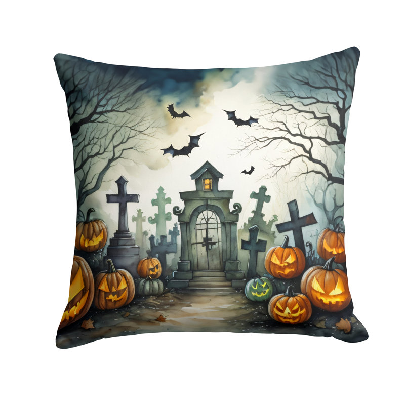 More Spooky Halloween Other/No Pattern Outdoor Throw Pillow, 14 " x 14