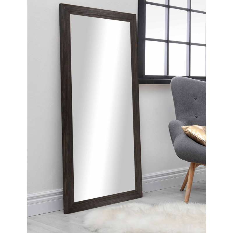 Miroir pleine grandeur patiné, 70,75 po x 31,75 po, Noir