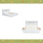 Lit plateforme très grand en bois avec tête de lit multi-rangement, USB et tiroirs-120390782