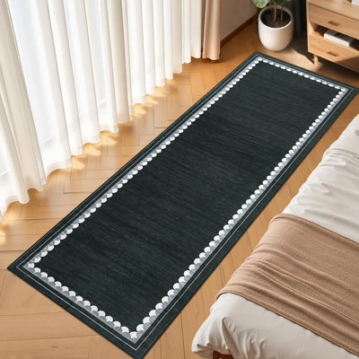 Tapis de sol contemporain pliable antidérapant à poils courts et antidérapant