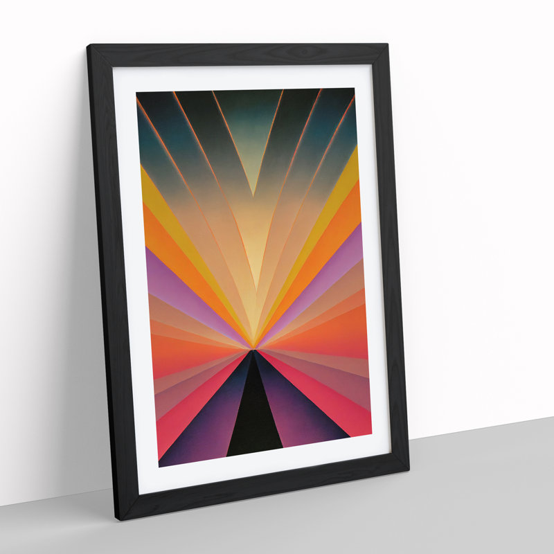 Wild Abstract Sunset - Wrapped Canvas Print, 64cm H x 46cm W, Black Framed