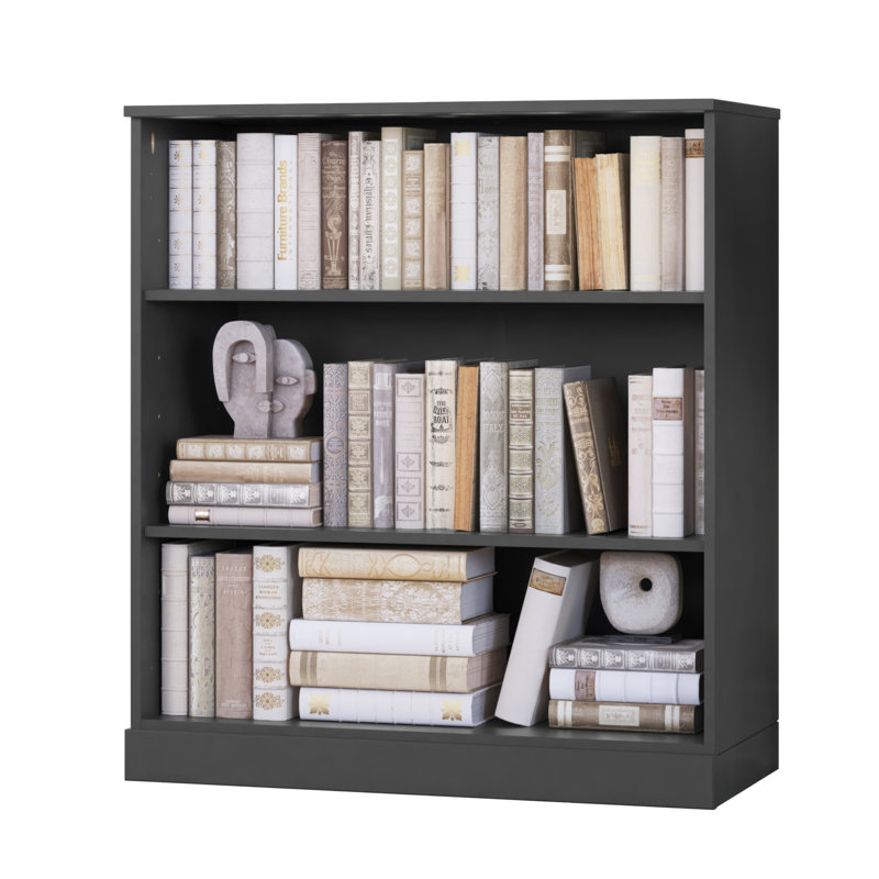 Bibliothèque 100% bois massif 3 pièces Palace Imports, Gris