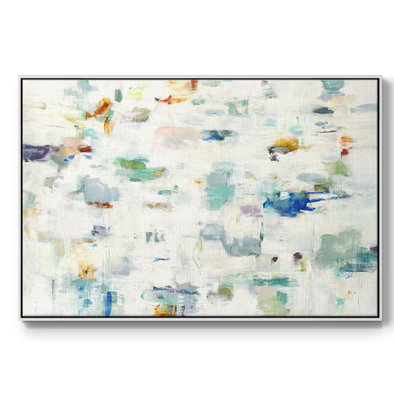 Couleur, H 25 po x l 37 po x P 2 po, Toile encadrée flottée blanche