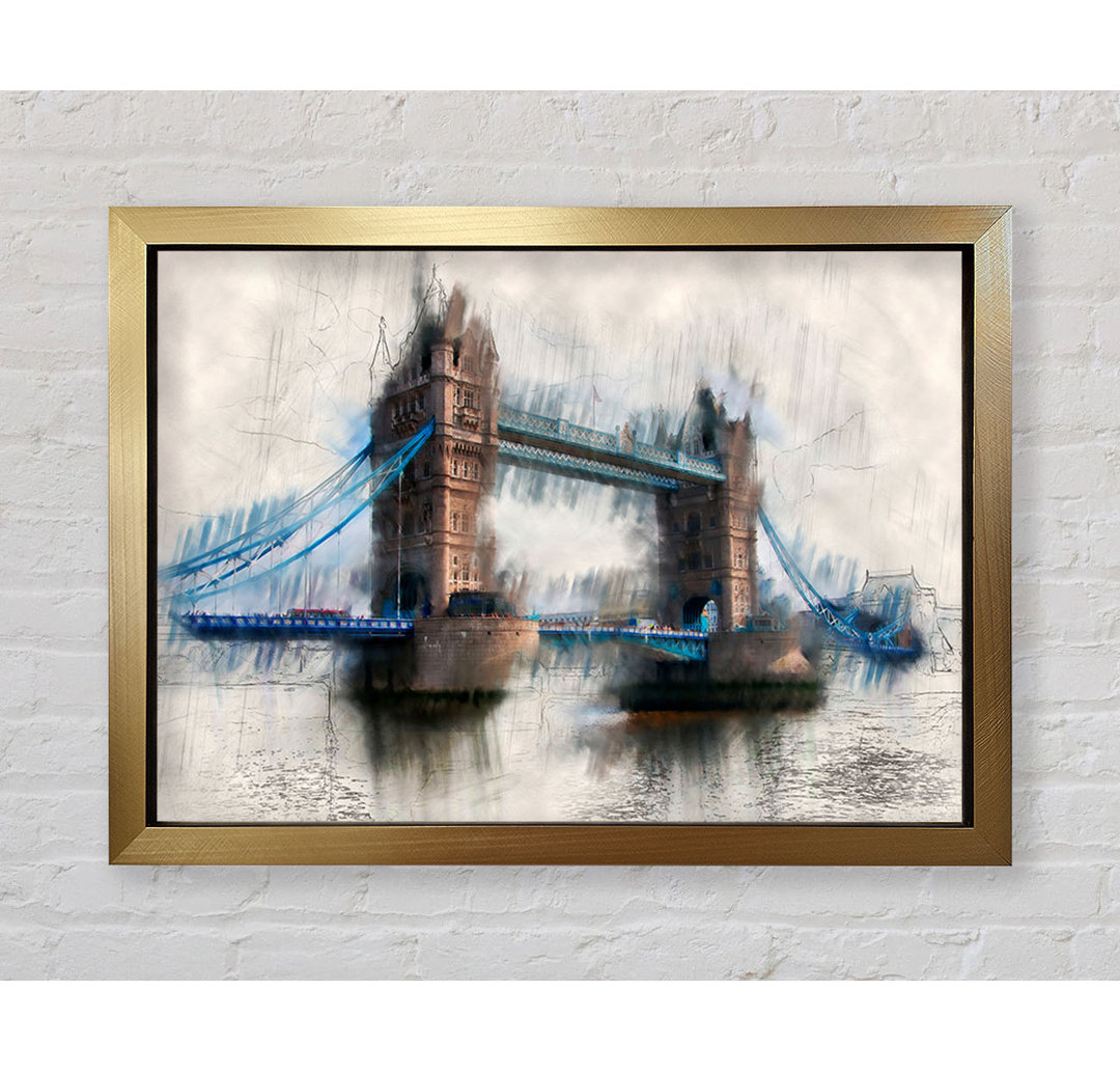 Tower Bridge Aquarell - Einzelner Bilderrahmen Kunstdrucke