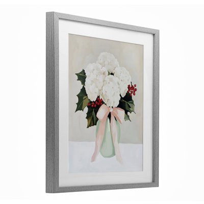«Christmas Hydrangea Blooms», reproduction encadrée sous verre, design par Arlington Prints