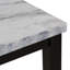 Table de salle à manger 5 pièces en faux marbre avec 4 coussins épais