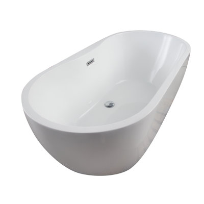 Penney 60.75'' x 29.37'' Soaking Acrylic Bathtub