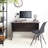 Urban Farmhouse Composite Wood Writing Desk In Rustic Gray