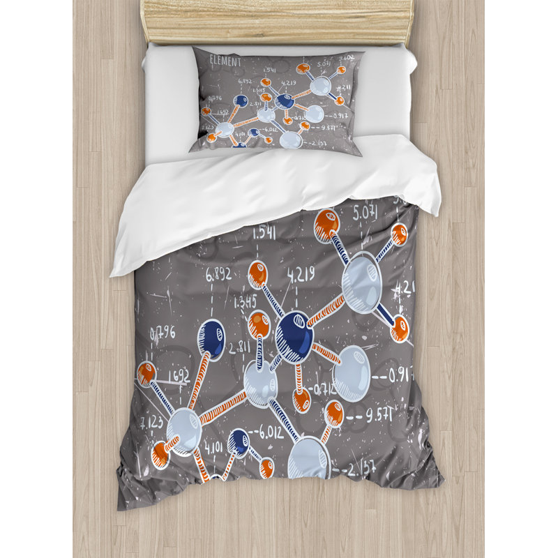 Modern & Contemporary Polyester Duvet Cover, Twin Duvet Cover + 1 Standard Sham