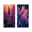 Fiery Lilacs in Dark Tones Expressionism I - Art mural floral 2 pièces-712937717-712937716