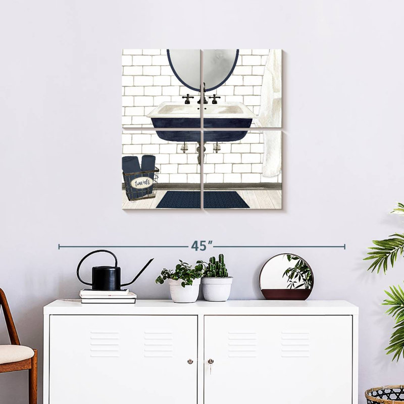 Lavabo bleu marine Kerrick Farmhouse Bath II, H 26 po x l 26 po