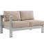 Ensemble de canapé modulaire d'extérieur en aluminium 5 pièces Shore-23593053