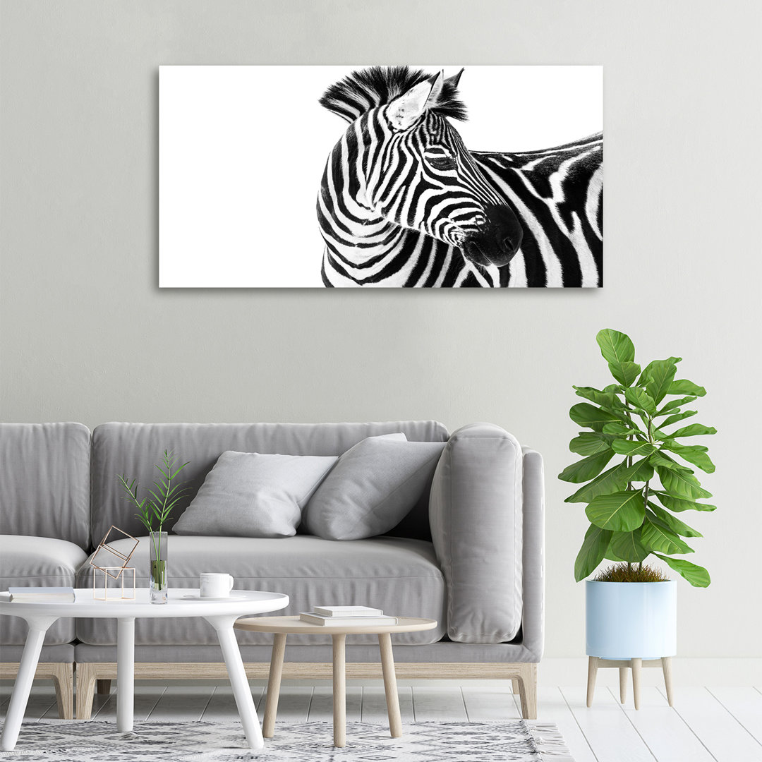 Zebra im Schnee - Ungerahmte Kunstdrucke auf Leinwand