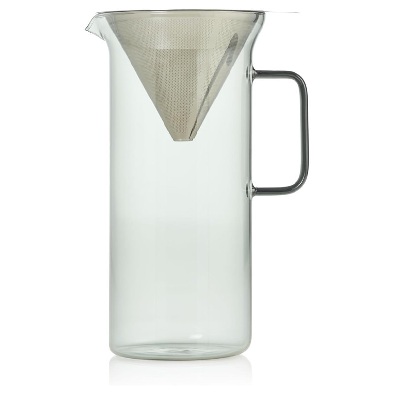 AdHoc Pour Over Coffee Maker with Glass Container 1L - Grey