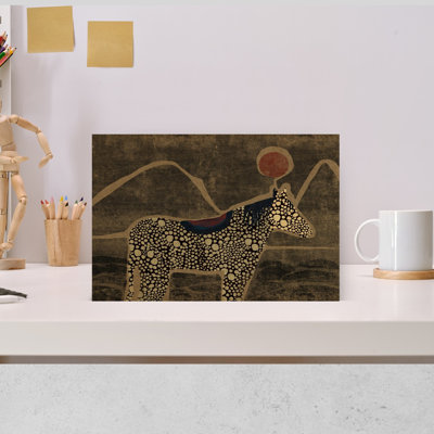 Reproduction d'art mural cheval rouge
