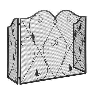 Almore 3 Panel Metal Fireplace Screen