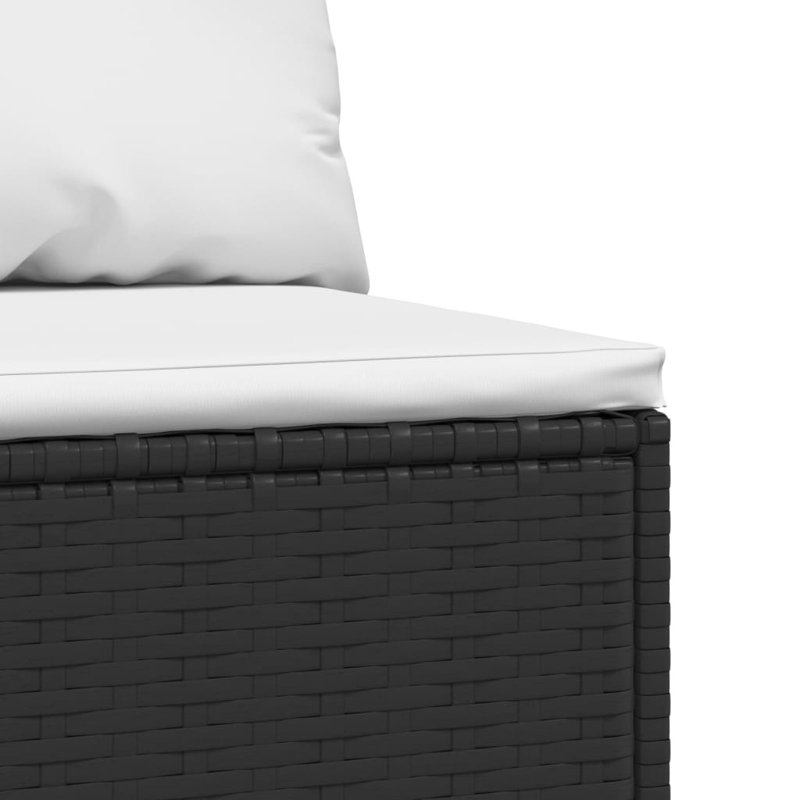 Avarca 24.8'' Wide Square Patio Sofa with Cushions, White, Black