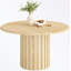 Round Dining Table with Fluted Pedestal Base