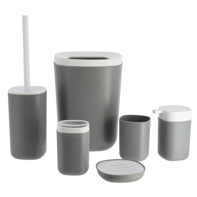 Clint Bathroom Accessory Set, Gray