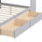 Gray Full Size Daybed With Designed Storage, Versatile Study Desk And Stable Frame Featuring Abundant Adjustable Built-In Bookshelf, Ideal For Small Guest Space-1115058064