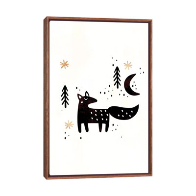 «Little Winter Fox» par Kubistika - Reproduction d'art graphique sur papier encadré