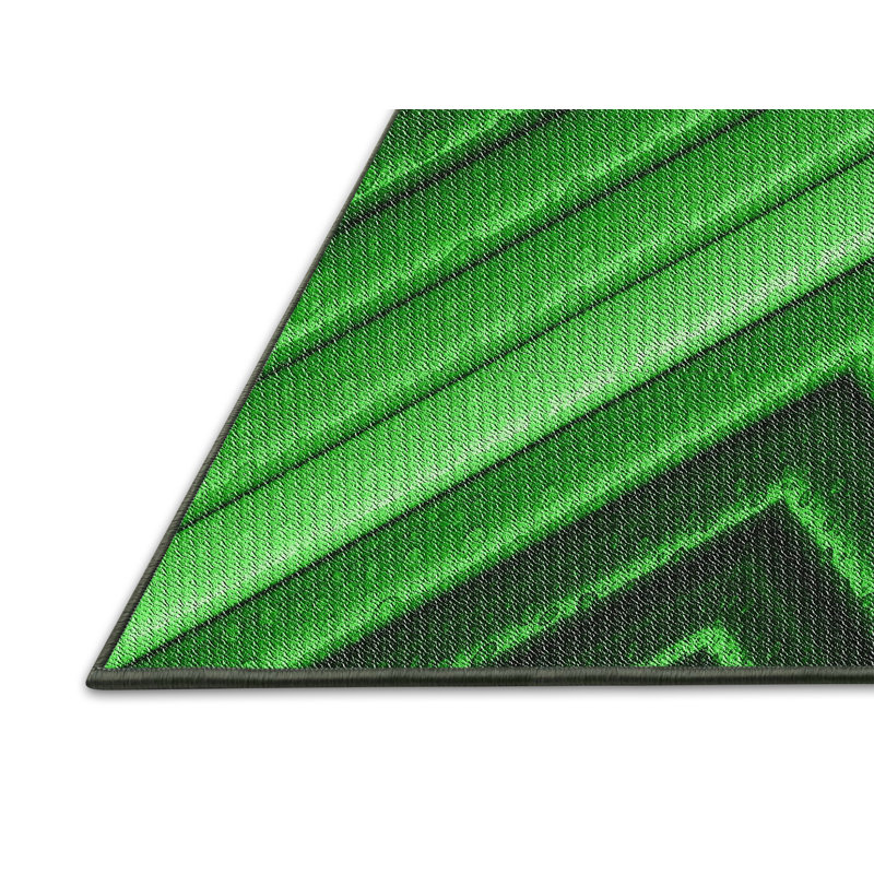 Tapis vert à motif géométrique Klinger, Rectangle 5 pi x 7 pi