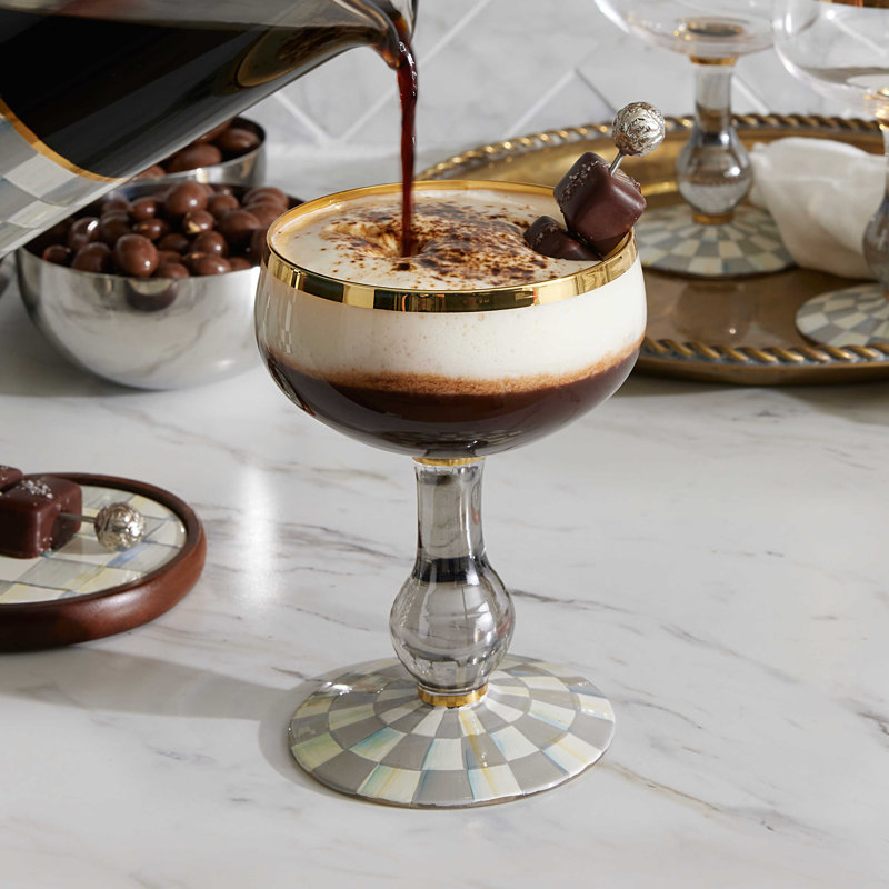 Sterling Check Coupe Glass