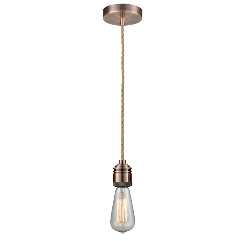 Cecil 1 - Light Single Pendant, Antique Copper