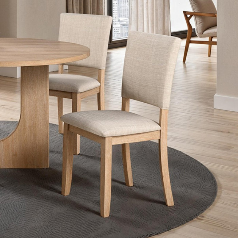 Chaise d'appoint Belsay (ensemble de 4), Naturel, Beige