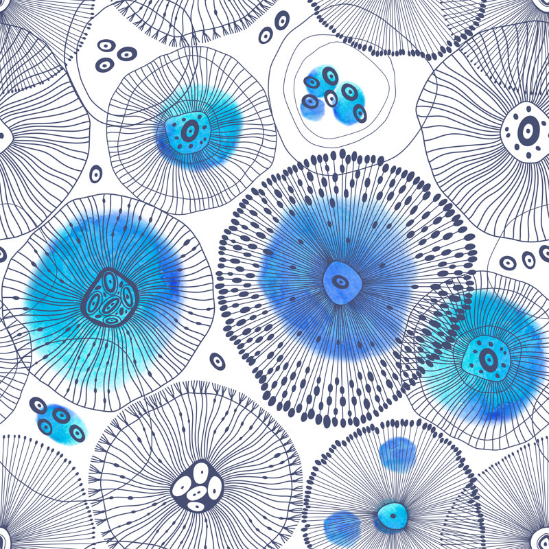 Abstract Seamless Pattern by Aqua_marinka - Wrapped Canvas Print, 30cm H x 30cm W