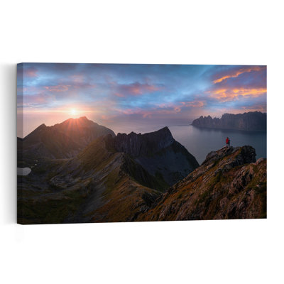 «Starry Mountain Lake Hut Peaceful Serene Tranquil Landscape Mountain», reproduction d'art murale